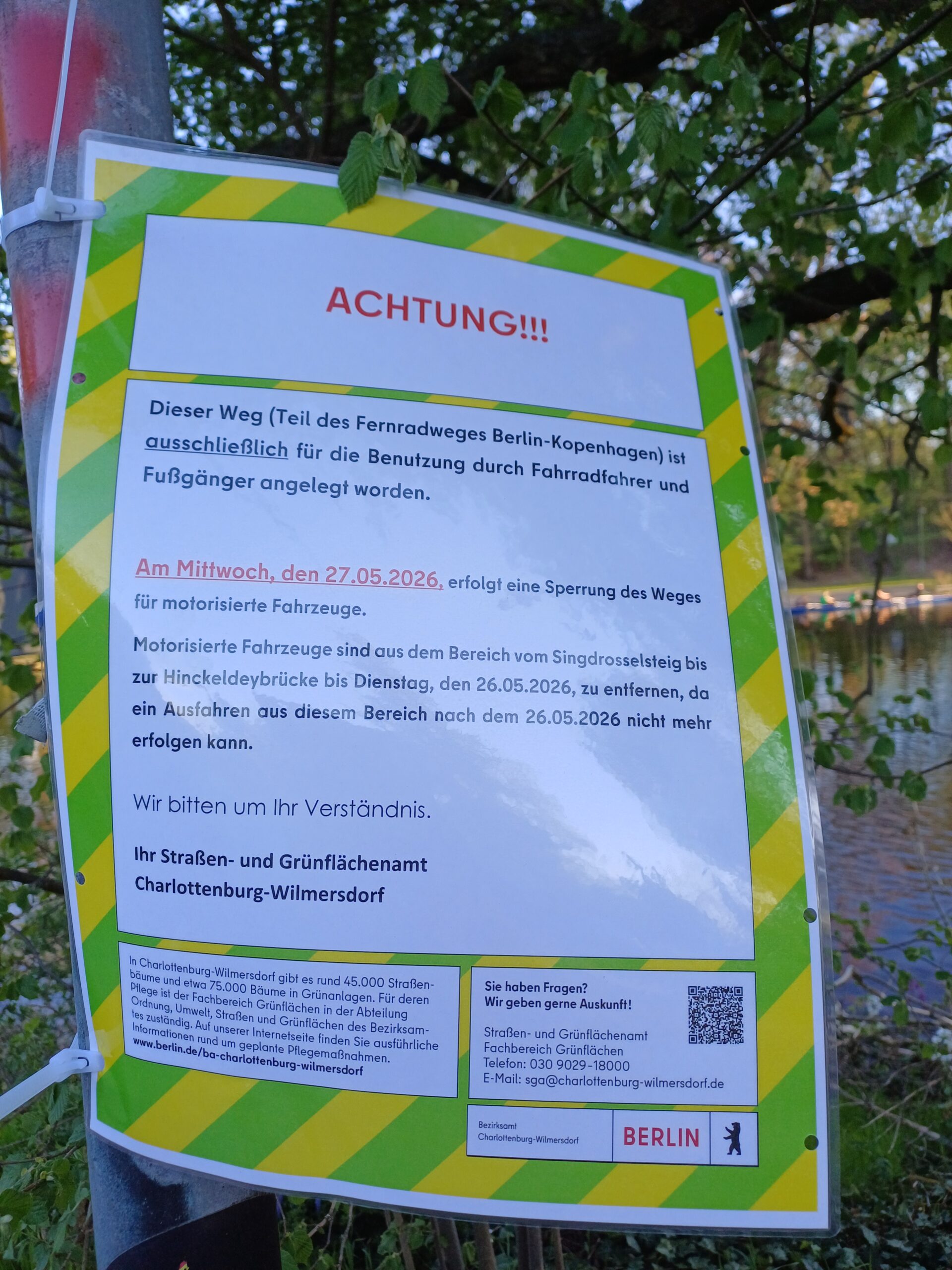 Aushang vom BA CW